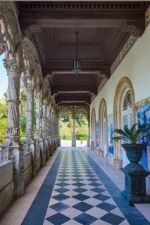 Carved marble columns
