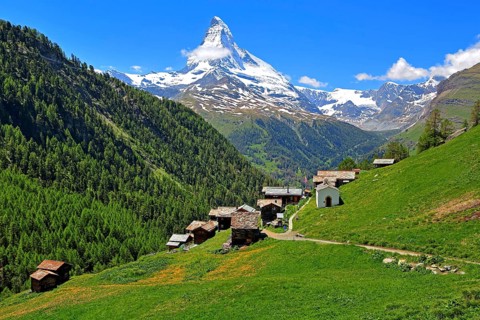 Hamlet Findeln with Matterhorn 4478m
