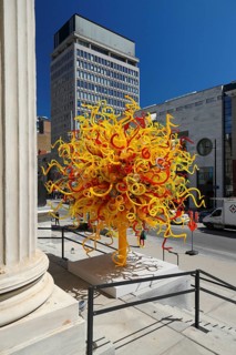 Exhibition of coloured glass by Dale Chihuly