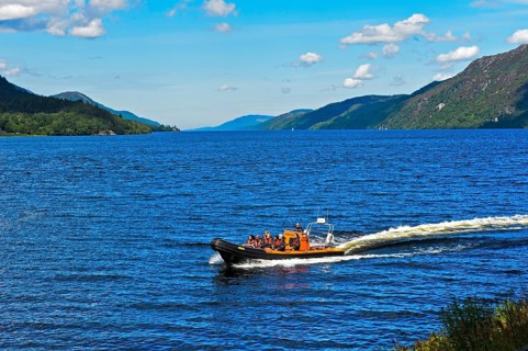 Motorboat on Loch Ness