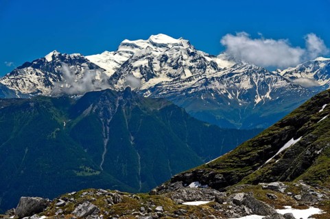 Grand Combin massif over the Rhone valley