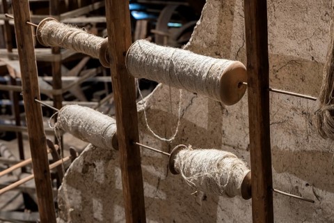 Spindles of an old loom