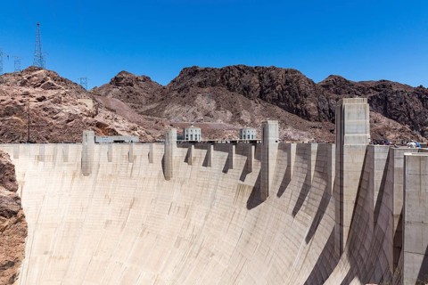 Dam wall of Hoover Dam
