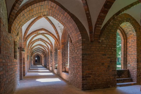 Cloister in Carmelite monastery
