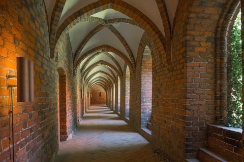 Cloister in Carmelite monastery