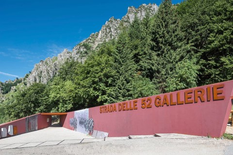 New entrance portal to the military gallery through 52 tunnels on Monte Pasubio