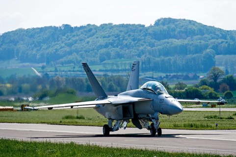 Boeing F/A-18 Super Hornet after landing