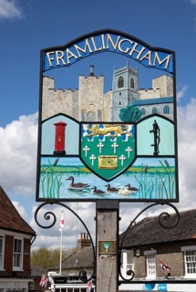 Town sign of Framlingham