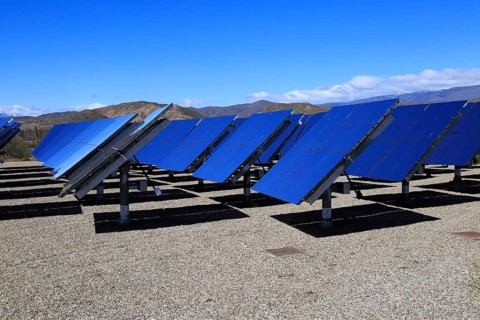 Heliostats reflecting sunrays