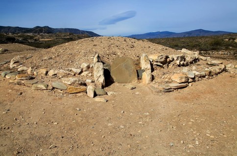 Burial chamber tomb mound