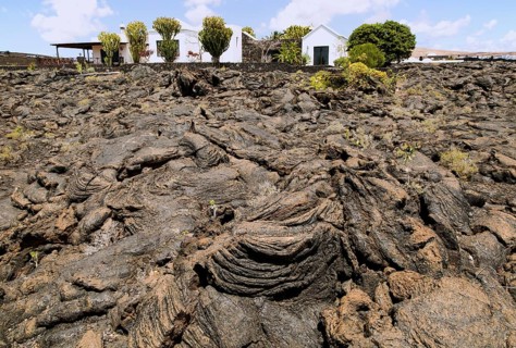 House standing in lava field