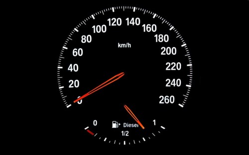 Speedometer with fuel gauge