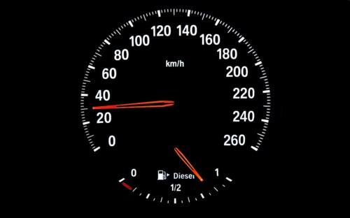 Speedometer with fuel gauge