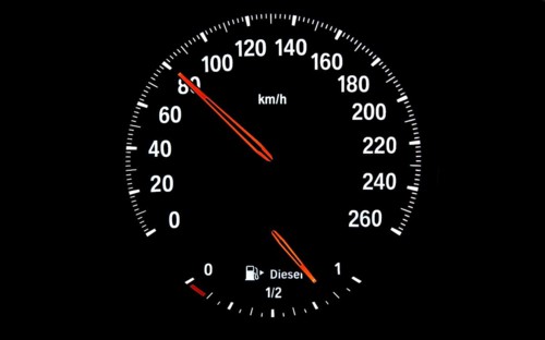 Speedometer with fuel gauge for diesel