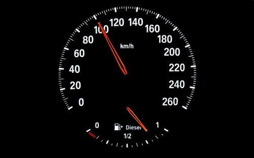 Speedometer with fuel gauge for diesel