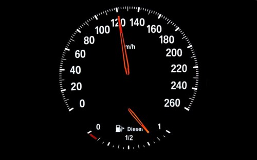 Speedometer with fuel gauge for diesel