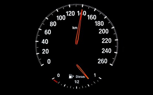 Speedometer with fuel gauge for diesel