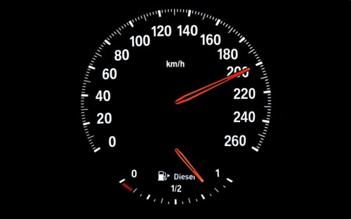 Speedometer with fuel gauge for diesel