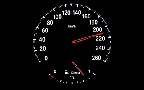 Speedometer with fuel gauge for diesel