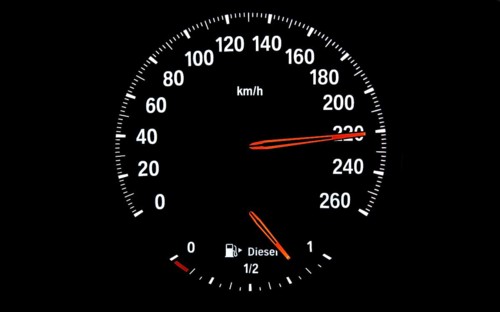Speedometer with fuel gauge for diesel