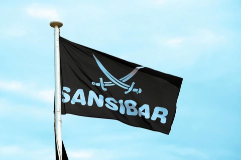 Flag of cult restaurant Zanzibar
