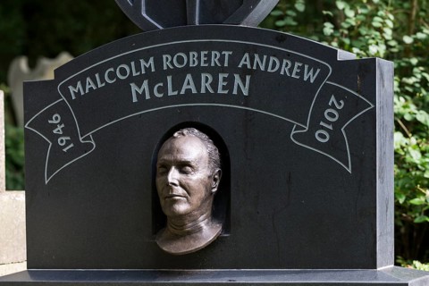 Grave of artist Malcolm McLaren