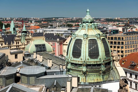 View from the powder tower over the roofs