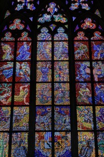 Coloured stained glass windows