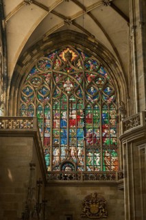 Coloured stained glass windows