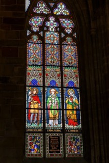 Coloured stained glass windows