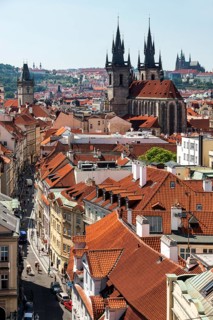 View from the Powder Tower of the Old Town with Tyn Church