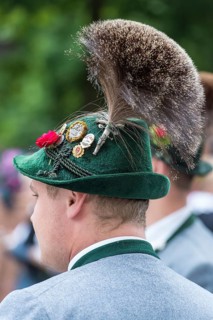 Green hat with brim