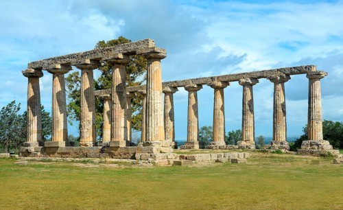 Columns of the Doric Temple of Hera