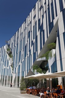 Facade with plants
