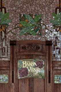 Floral wall mosaic