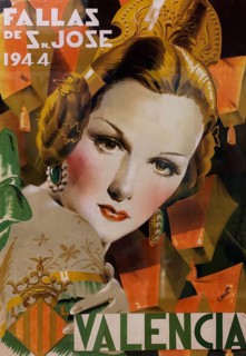 Historical poster for the Valencian Spring Festival Fallas