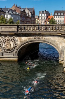 A 2-km open water swim event through the canals