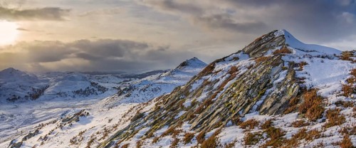 Mountains with snow