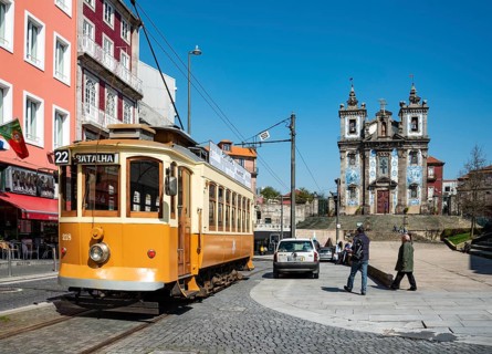 Yellow tram