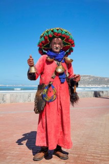 Water seller at the beach of Agadir