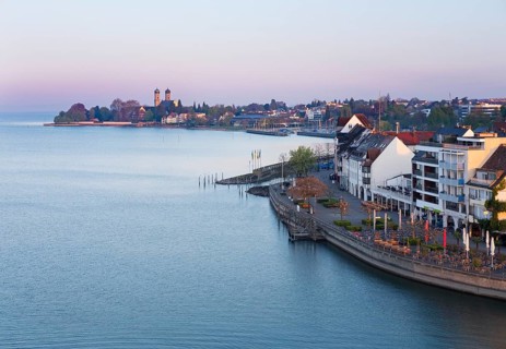 View from Moleturm over Friedrichshafen at Lake Constance