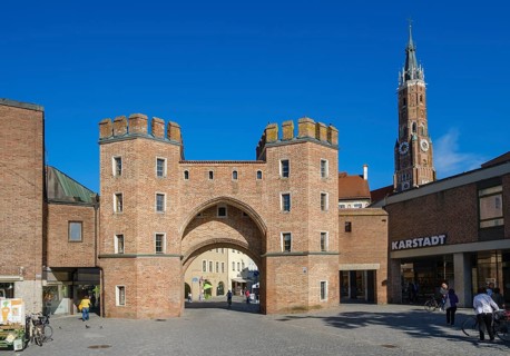 Landtor gate and church tower of the St. Martin's Church