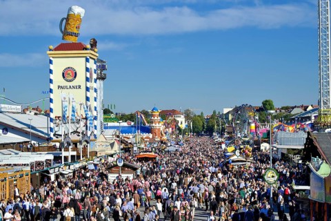 View of the tower of Paulaner