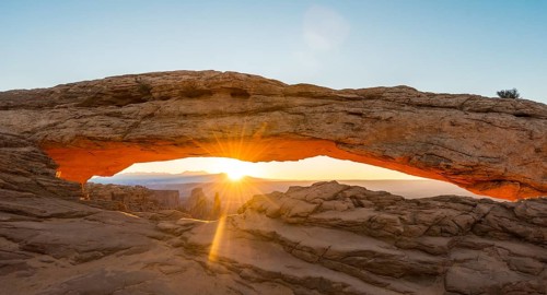 View through Natural Arch