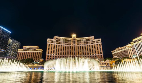 Fountains in front of Bellagio Hotel