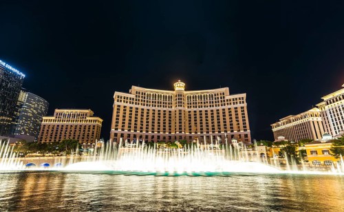 Fountains in front of Bellagio Hotel