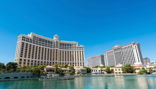 Lake in front of Bellagio Hotel