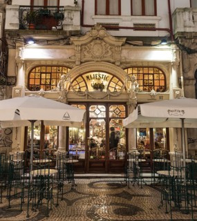 Majestic Cafe at night
