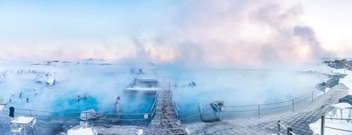 View of the geothermal Myvatn Nature Baths