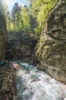 Partnach River flowing into Partnach Gorge